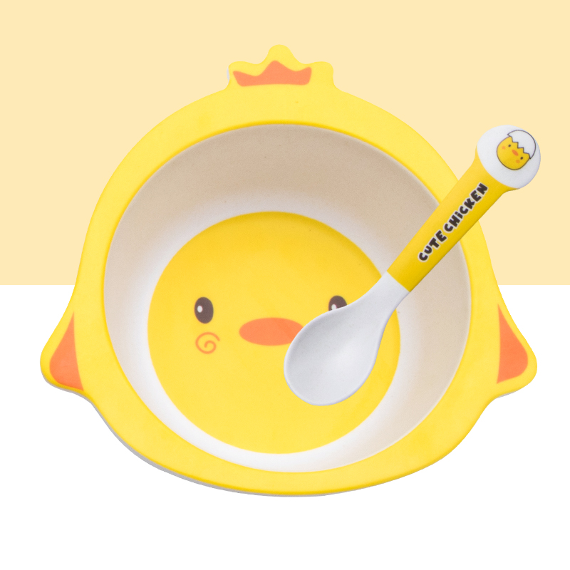 Leuke Cartoon Kip Bamboevezel  - Bamboo Cutlery Set recensie en prijs