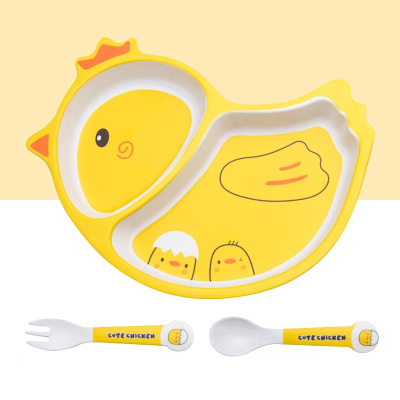 Leuke Cartoon Kip Bamboevezel  - Bamboo Cutlery Set recensie en prijs